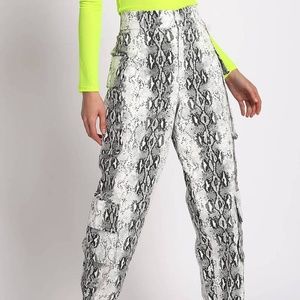Snake Print Cargo Pants